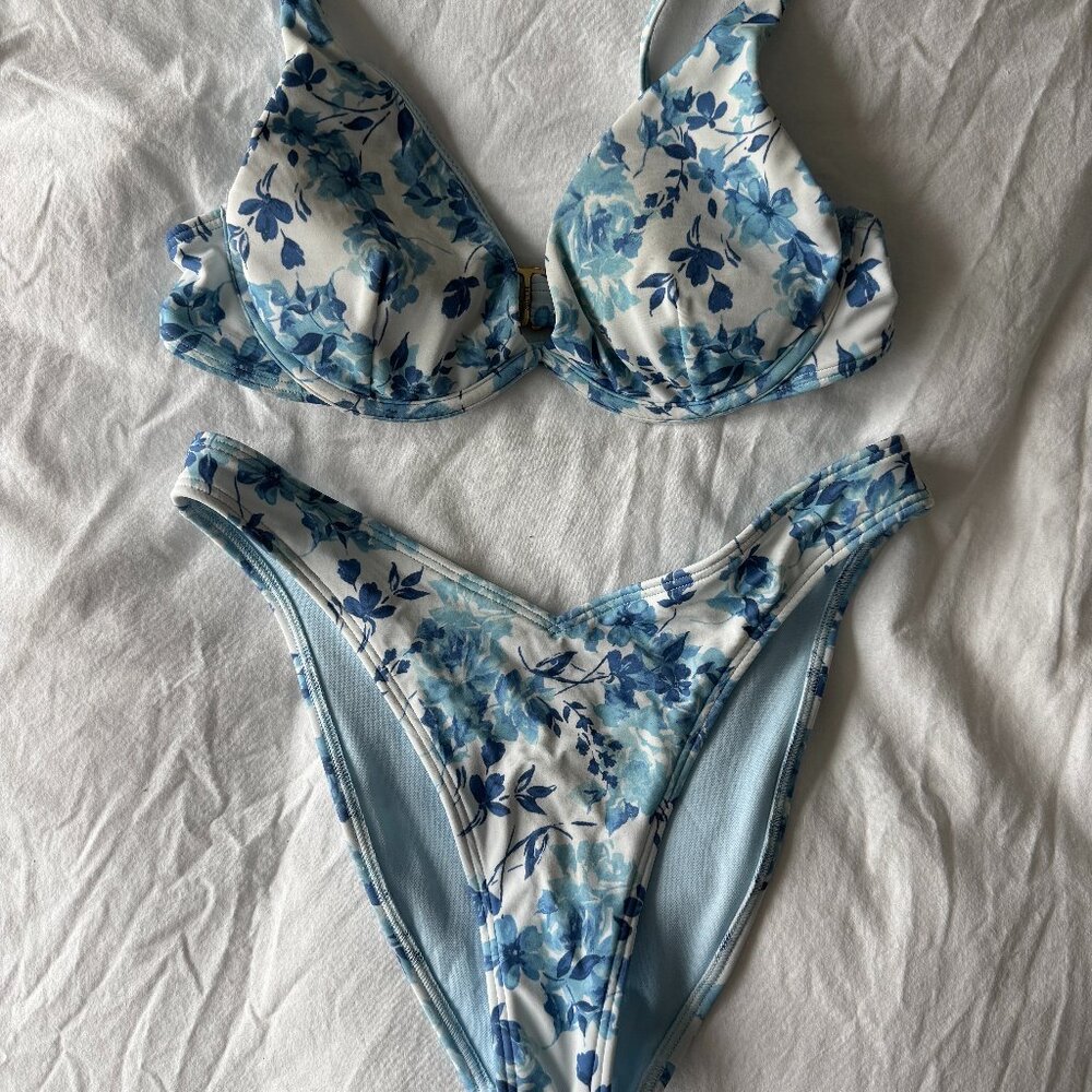 Hollister Blue Floral Bikini